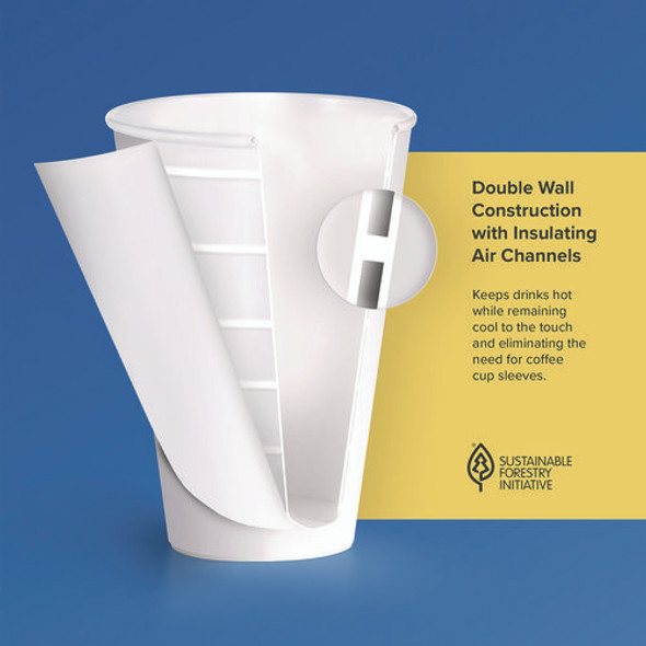 Thermoguard Insulated Paper Hot Cups, 8 oz, White Sustainable Forest Design, 1,000/Carton Thermoguard Insulated Paper Hot Cups, 8 oz, White Sustainable Forest Design, 1,000/Carton