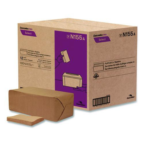 Select Full Fold II Napkins, 1-Ply, 12 x 8.5, White, 800/Pack, 12 Packs/Carton