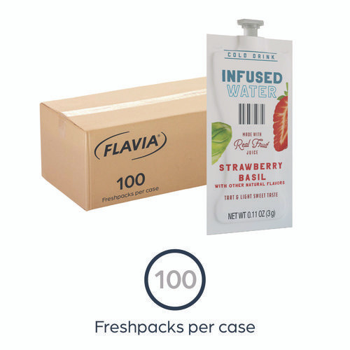 Strawberry Basil Infused Water Freshpack, 100/Carton