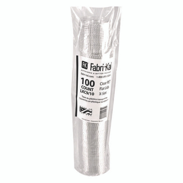 Kal-Clear/Nexclear Drink Cup Lids, X-Style Straw Slot/Flavor Buttons, Fits 9 oz to 10 oz Cold Cups, Plastic, Clear, 2,500/CT