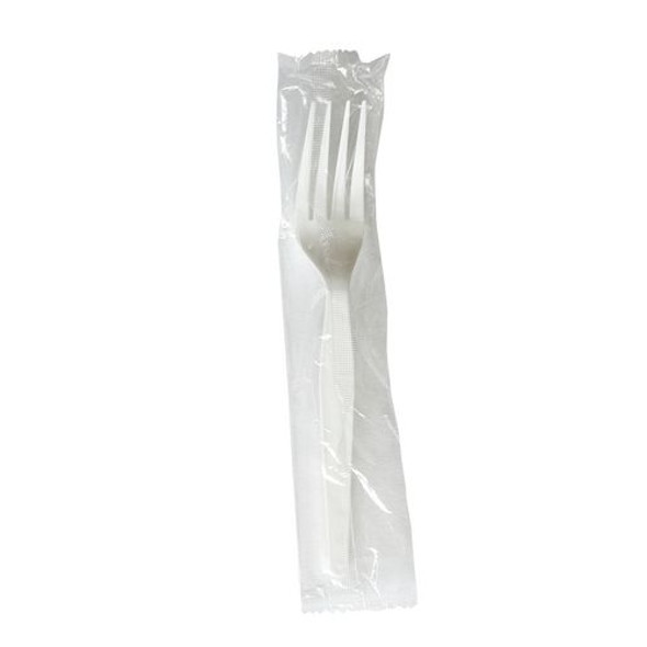 Heavyweight Wrapped Polystyrene Cutlery, Fork, Plastic, White, 1,000/Carton Heavyweight Wrapped Polystyrene Cutlery, Fork, Plastic, White, 1,000/Carton