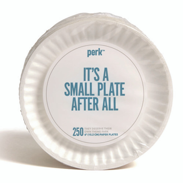 Economy Paper Plates, 6" dia, White, 250/Pack, 4 Packs/Carton