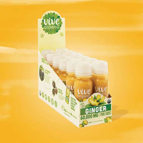 Pure Boost, Ginger, 2 oz Bottle, 12/Carton