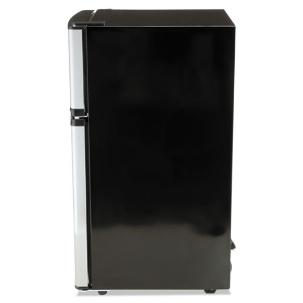 Counter-Height 3.1 Cu. Ft Two-Door Refrigerator/Freezer, Black/Stainless Steel