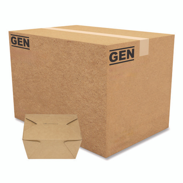 Reclosable Kraft Take-Out Box, 30 oz, Brown, Paper, 450/Carton Reclosable Kraft Take-Out Box, 30 oz, Brown, Paper, 450/Carton