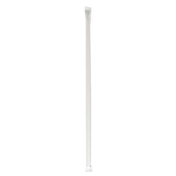 Wrapped Jumbo Straws, 10.25", Polypropylene, Red/White Striped, 2,000/Carton