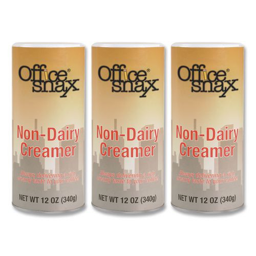 Powdered Non-Dairy Creamer, Regular, 12 oz Canister, 3/Pack