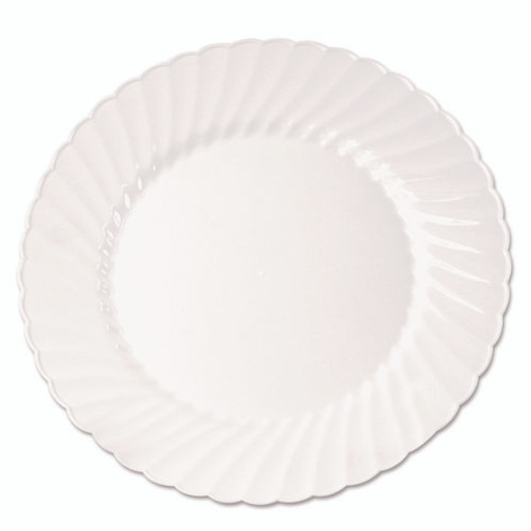Classicware Plastic Plates, 9" dia, White, 10/Pack, 18 Packs/Carton Classicware Plastic Plates, 9" dia, White, 10/Pack, 18 Packs/Carton