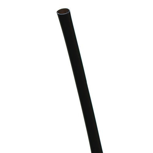 Unwrapped Straw, 5.75, Plastic, Black, 20,000/Carton