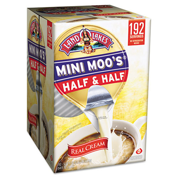 Mini Moo's Half and Half, 0.3 oz Mini Cups, 192/Carton