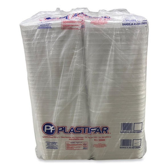 Meat Trays, #4S, 9.5 x 7.25 x 0.5, White, Foam, 500/Carton Meat Trays, #4S, 9.5 x 7.25 x 0.5, White, Foam, 500/Carton