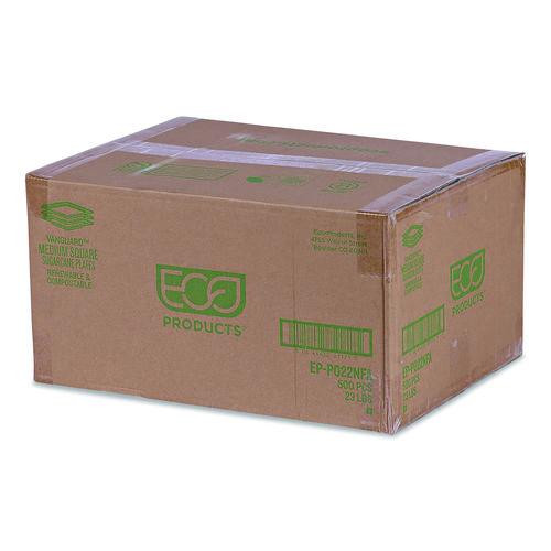 Vanguard Renewable and Compostable Sugarcane Plates, Plate, 7.87 x 7.87, White, 500/Carton