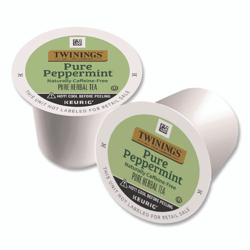 Tea K-Cups, Pure Peppermint, 0.11 oz, 24/Box