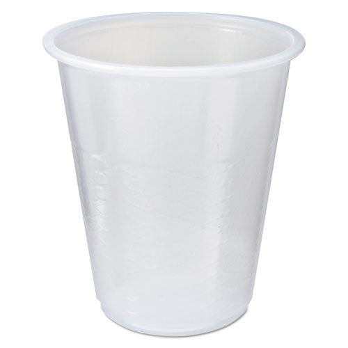 RK Crisscross Cold Drink Cups, 3 oz, Plastic, Clear, 100/Bag, 25 Bags/Carton