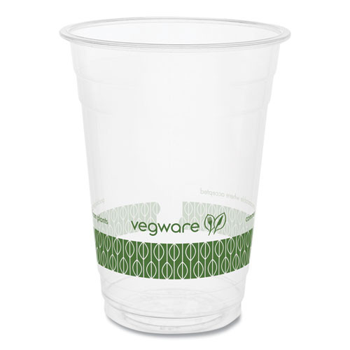 96-Series Cold Cup, 16 oz, Plastic, Clear/Green, 1,000/Carton