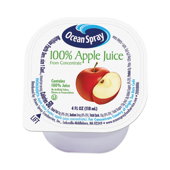 100% Juice, Apple, 4 oz Cup, 48/Box