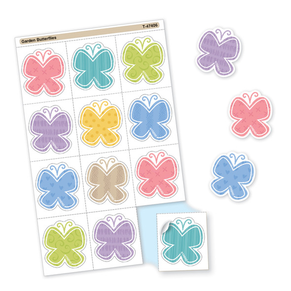 Garden Butterflies Tear & Share Stickers®, 60 Per Pack, 6 Packs Garden Butterflies Tear & Share Stickers®, 60 Per Pack, 6 Packs