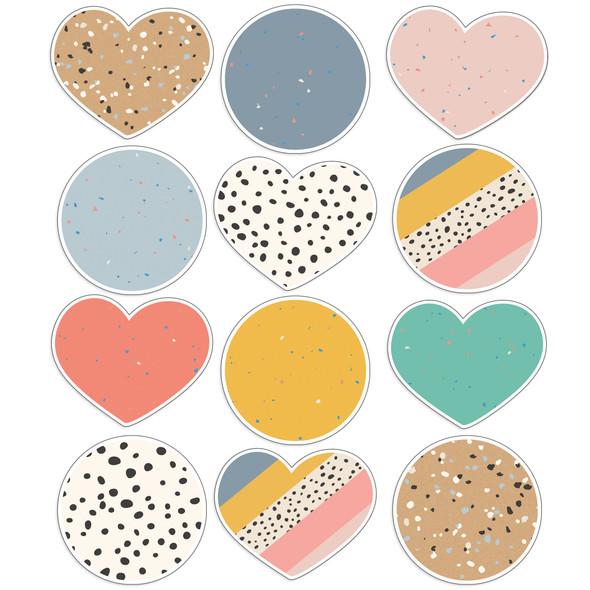 We Belong Jumbo Hearts & Dots Cut-Outs, 12 Per Pack, 3 Packs