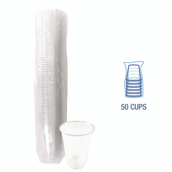 Clear Plastic PET Cups, 10 oz, 50/Pack Clear Plastic PET Cups, 10 oz, 50/Pack