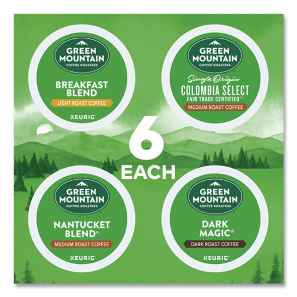 Regular Variety Pack Coffee K-Cups, Assorted Flavors, 24/Box