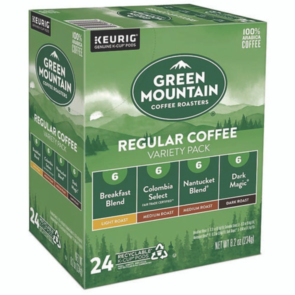 Regular Variety Pack Coffee K-Cups, Assorted Flavors, 24/Box