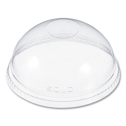 Plastic Dome Lid, Fits 5.5 oz to 26 oz Cold Cups, Clear, 1,000/Carton