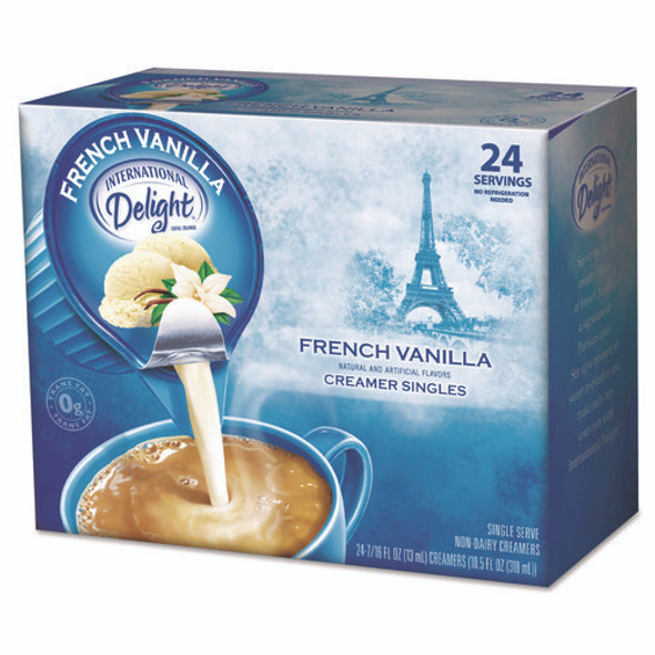 Flavored Liquid Non-Dairy Coffee Creamer, French Vanilla, 0.44 oz Mini Cups, 24/Box Flavored Liquid Non-Dairy Coffee Creamer, French Vanilla, 0.44 oz Mini Cups, 24/Box