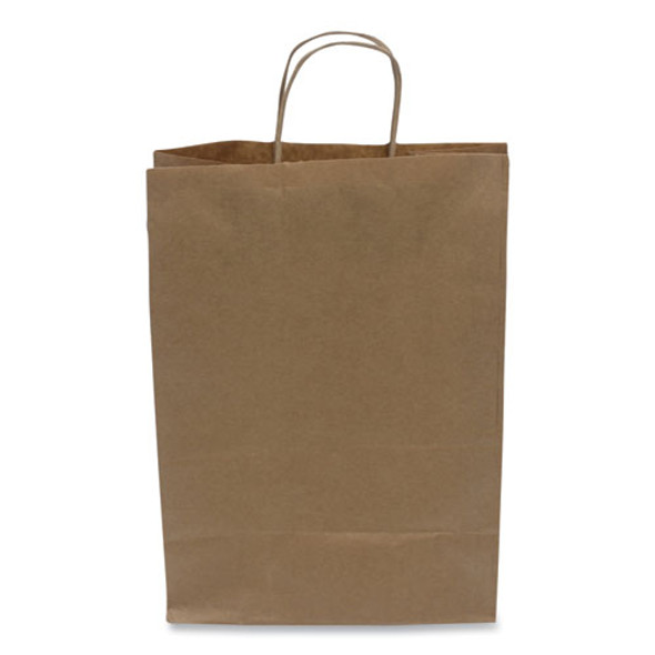 Kraft Paper Bags, Natural Twisted-Paper Handles, 10" x 6" x 13", Natural, 250/Carton