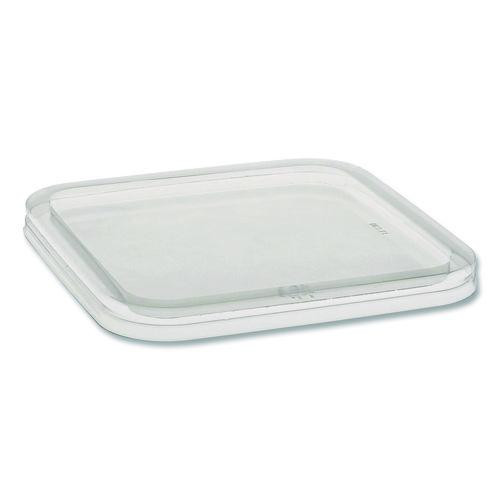 EarthChoice Recycled PET Container Lid, for 6" Square RPET Containers, 6.25 x 0.39 x 6.25, Clear, Plastic, 360/Carton
