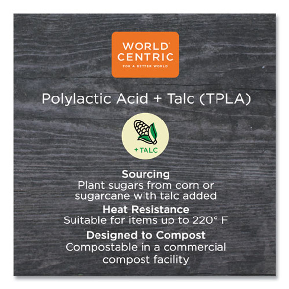 TPLA Compostable Cutlery, Fork, Plastic, White, 1,000/Carton