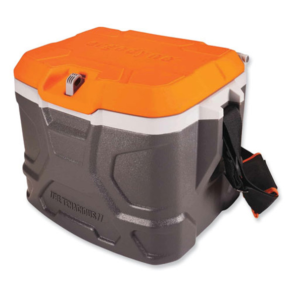 Chill-Its 5170 17-Quart Industrial Hard Sided Cooler, Orange/Gray, 30/Pallet