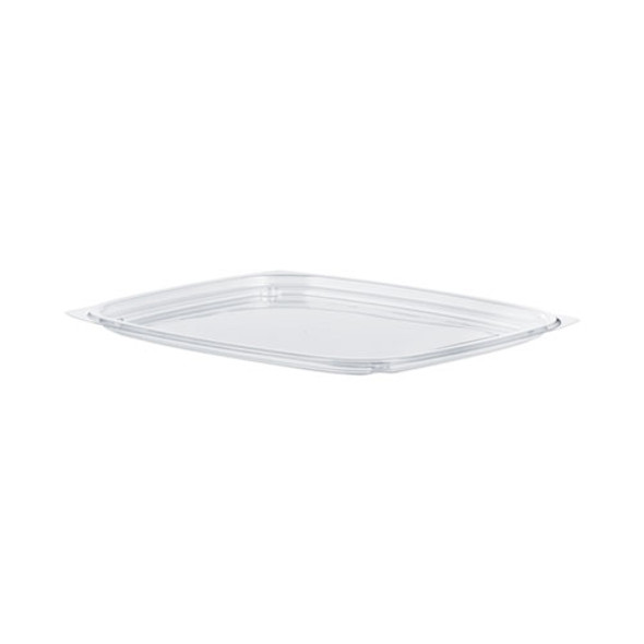 ClearPac Clear Container Lids, Flat, 6.5 x 7.5, Clear, Plastic, 63/Pack, 8 Packs/Carton