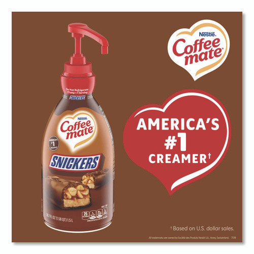 Liquid Coffee Creamer, Snickers, 1.5 L Pump Bottle