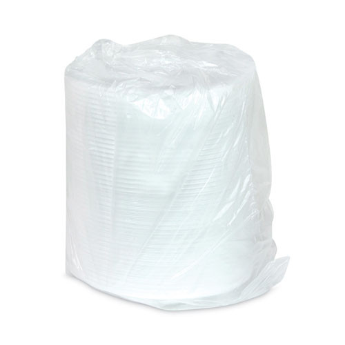 Placesetter Satin Non-Laminated Foam Dinnerware, 3-Compartment Plate, 10.25" dia, White, 540/Carton