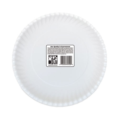 Original Heavyweights Paper Plates, 9" dia, White, 120/Pack, 8 Packs/Carton