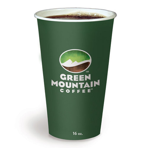 Paper Hot Cups, 16 oz, Green Mountain Design, 1,000/Carton