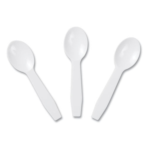 Polystyrene Taster Spoons, Plastic, 3", White, 3,000/Carton