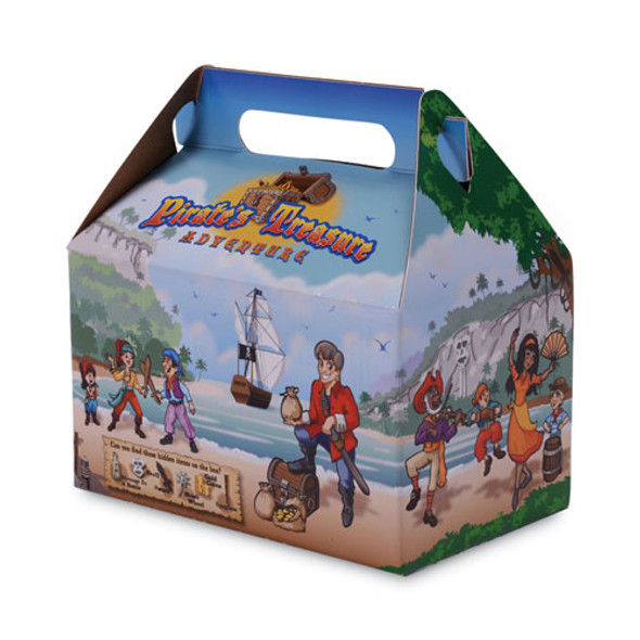 Pirate Kids' Meal Barn Boxes, 6.43 x 4 x 3.75, Brown, Paper, 96/Carton