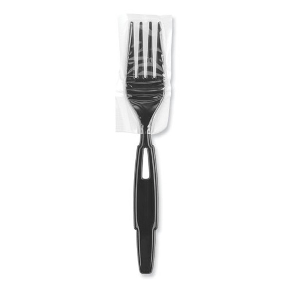 SmartStock Wrapped Heavyweight Cutlery Refill, Fork, Plastic, Black, 960/Carton SmartStock Wrapped Heavyweight Cutlery Refill, Fork, Plastic, Black, 960/Carton