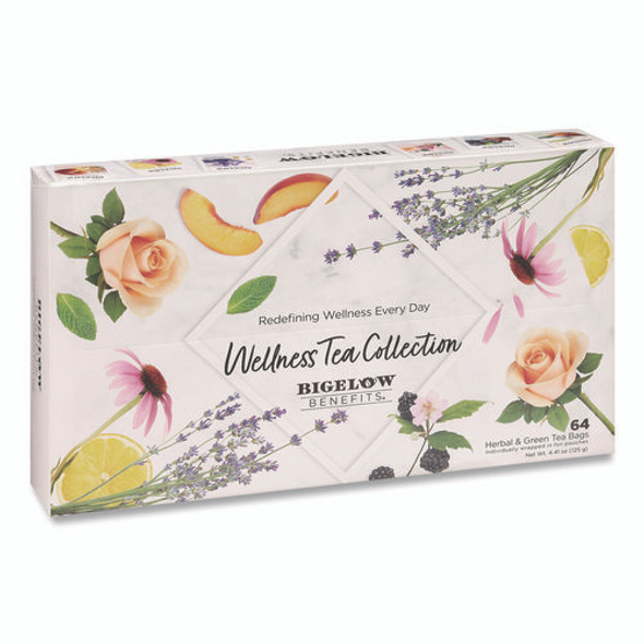 Benefits Wellness Tea Bags, Assorted Flavors, 64/Box