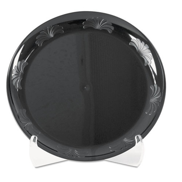 Designerware Plastic Dinnerware, Plates, 10.25" dia, Black, 10/Pack, 18 Packs/Carton Designerware Plastic Dinnerware, Plates, 10.25" dia, Black, 10/Pack, 18 Packs/Carton