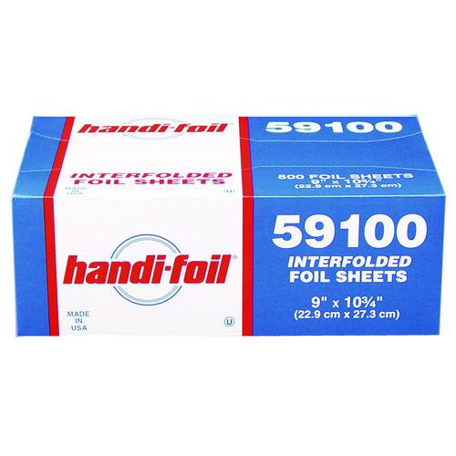 Interfolded Foil Sheets, 55 Gauge, 9 x 10.75, 500/Box, 6 Boxes/Carton