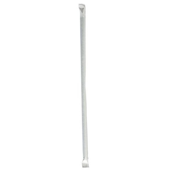 Wrapped Giant Straws, 10.25", Polypropylene, Black, 1,200/Carton