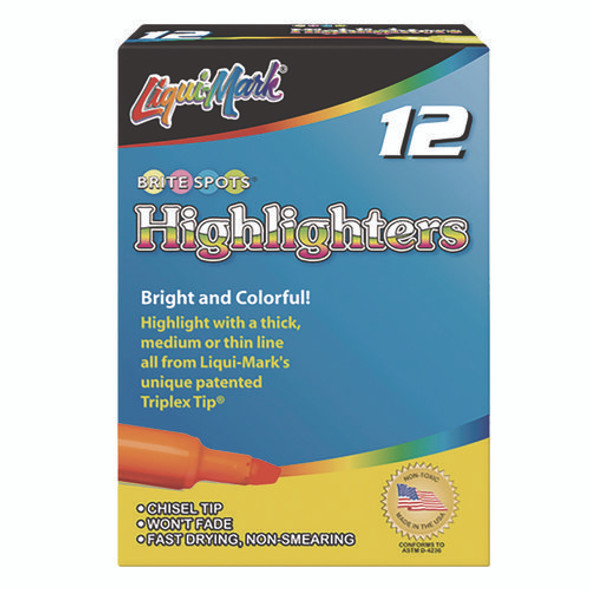 Tank Fluorescent Highlighter, Orange Ink, Chisel Tip, Orange Barrel, Dozen Tank Fluorescent Highlighter, Orange Ink, Chisel Tip, Orange Barrel, Dozen