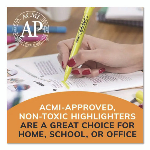 Brite Liner Highlighter, Assorted Ink Colors, Chisel Tip, Assorted Barrel Colors, 5/Set