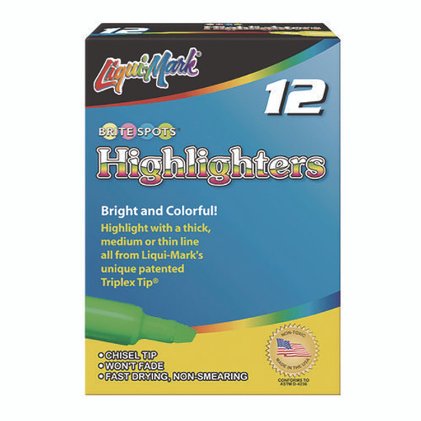 Tank Fluorescent Highlighter, Green Ink, Chisel Tip, Green Barrel, Dozen Tank Fluorescent Highlighter, Green Ink, Chisel Tip, Green Barrel, Dozen