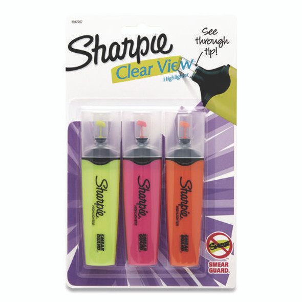 Clearview Tank-Style Highlighter, Assorted Ink Colors, Chisel Tip, Assorted Barrel Colors, 3/Pack Clearview Tank-Style Highlighter, Assorted Ink Colors, Chisel Tip, Assorted Barrel Colors, 3/Pack