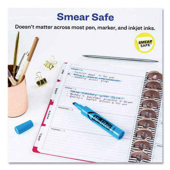 HI-LITER Desk-Style Highlighters, Fluorescent Blue Ink, Chisel Tip, Blue/Black Barrel, Dozen HI-LITER Desk-Style Highlighters, Fluorescent Blue Ink, Chisel Tip, Blue/Black Barrel, Dozen