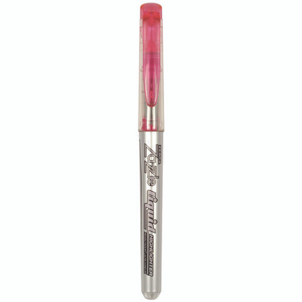 Zazzle Liquid Ink Highlighter, Assorted Ink Colors, Chisel Tip, Assorted Barrel Colors, 10/Set