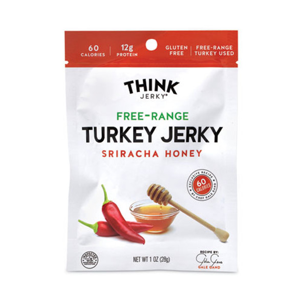 Sriracha Honey Turkey Jerky, 1 oz Pouch, 12/Pack
